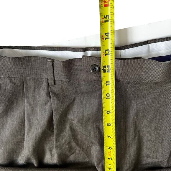 Alan Fusser Brown Wool Blend Dress Pants Men Size 34x34 | 57-40 - Picture 11 of 11
